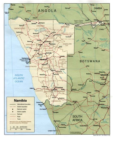 Detailed political and administrative map of Namibia. Namibia detailed ...