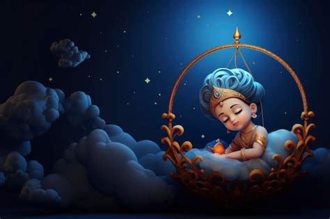 Premium AI Image | Janmashtami background