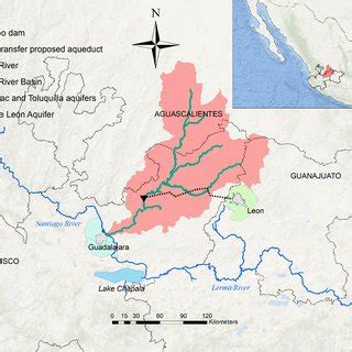 Map of the Verde River Basin and main cities (Source of GIS layers ...