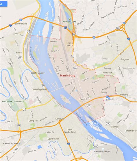 Harrisburg Pennsylvania Map - United States