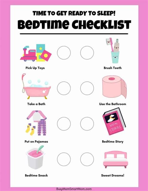 Bedtime Routine Chart For Kids