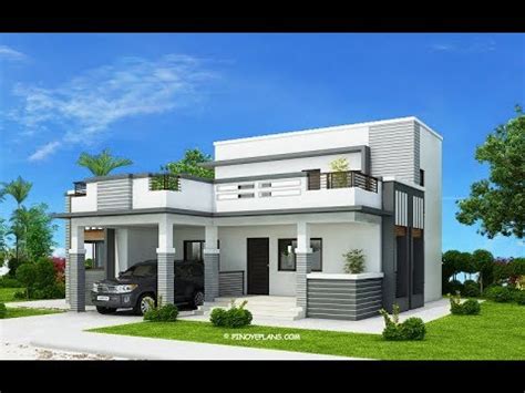 Roof Deck Simple Modern Two Storey House Designs - It can fit two bedrooms, a attractive modern ...