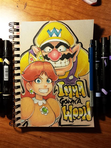 princess daisy and wario (mario and 1 more) drawn by omar_dogan | Danbooru