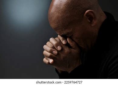 Man Praying God Hands Together Caribbean Stock Photo 2259764727 ...