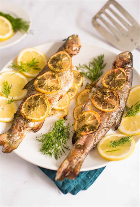 Baked Whole Trout Recipe With Lemon And Dill