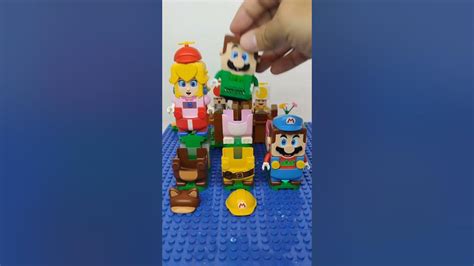 Lego Impostor Mario, Propeller Peach and Cat Luigi jumped and exchanged ...