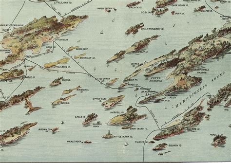 Casco Bay, Portland, Maine and Surroundings 1906 - Bird's Eye View ...