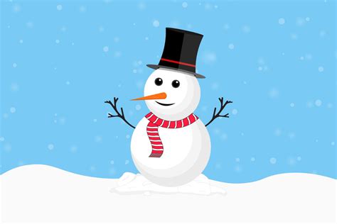 Christmas Snowman Snow Fall Background Graphic by iftikharalam ...