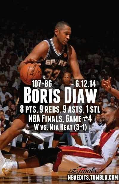 SPURS BORIS DIAW GAME 4 NBA FINALS STATS VS THE HEAT | Spurs, Boris ...