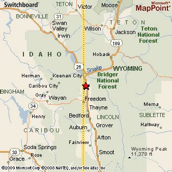 Alpine, Wyoming Area Map & More