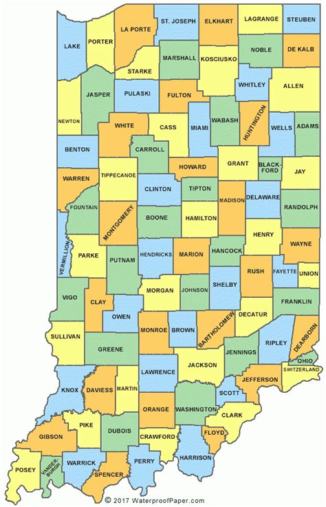 Indiana County Map Printable – Printable Map of The United States