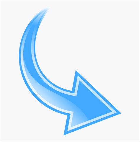 Free Curved Arrow Image, Download Free Clip Art, Free - Blue Curved ...