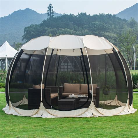 Screen House Camping Instant 15x15 Canopy Beige - Walmart.com - Walmart.com