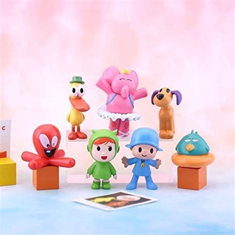 ATIN 7 Pcs Set Pocoyo Toys/Mini Pocoyo Action Figures Toys , 2.6-inch ...