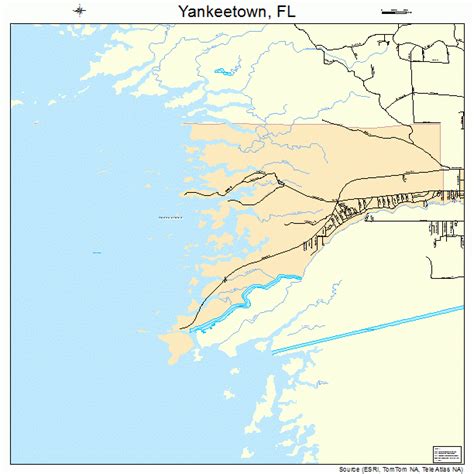 Yankeetown Florida Street Map 1278925