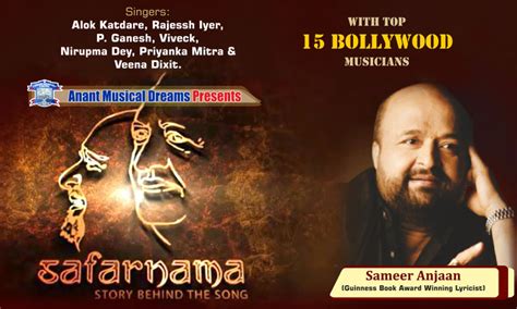 Safarnama With Sameer Anjaan |Music Events In Mumbai,Maharshtra-Indiaeve