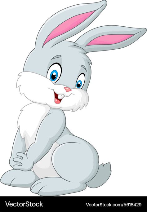 Cute cartoon rabbit Royalty Free Vector Image - VectorStock