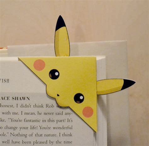 Pikachu Bookmark in 2020 | Origami bookmark corner, Origami bookmark, Bookmarks kids