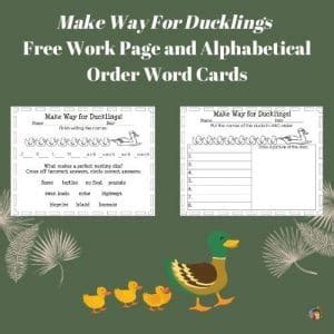 Free Printable for Make Way For Ducklings • Wise Owl Factory