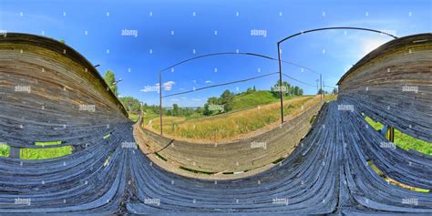 360° view of Abandoned bobsleigh track in Vyshgorod (on the track - Alamy