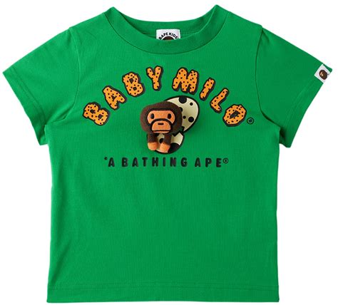 Baby Green Baby Milo Plush T-Shirt by BAPE | SSENSE