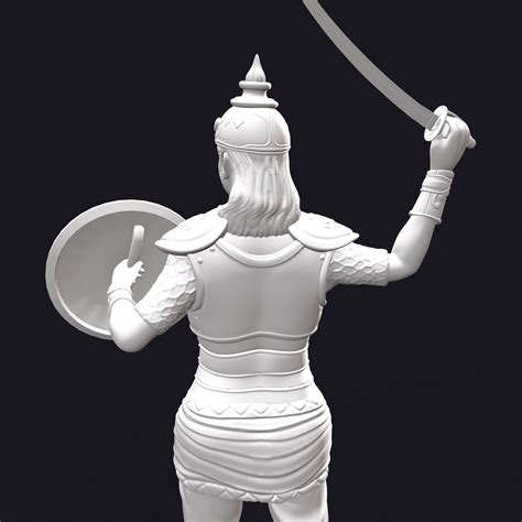 Rani Durgavati Statue 3D Print Sculpture 3D model 3D printable | CGTrader