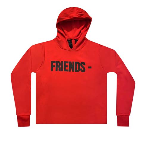 Vlone Friends Hoodie 'Red/Black' - Vlone - 1020 100000106FH RED | GOAT