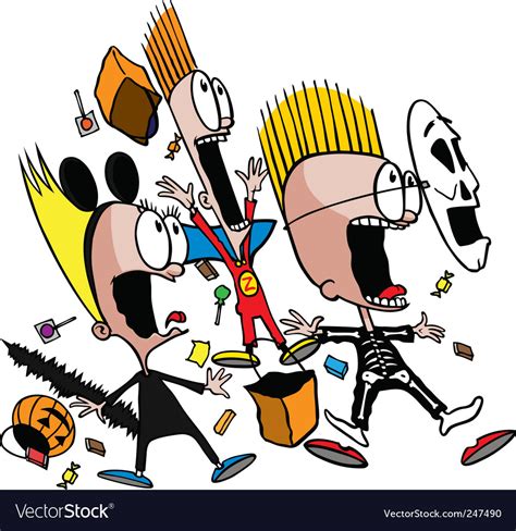 Frightened kids Royalty Free Vector Image - VectorStock