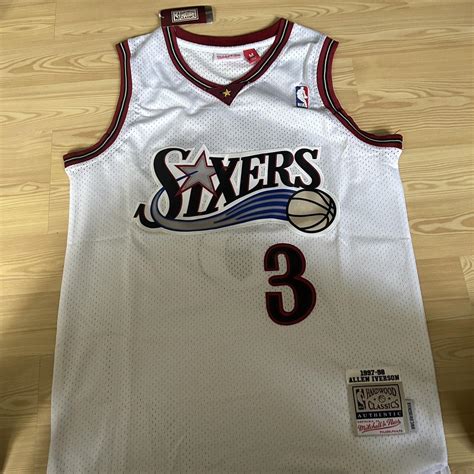 Philadelphia 76ers Allen Iverson 1997-1999 Road... - Depop