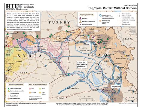 U.S. State Department Iraq-Syria Conflict Without Borders Map | Public ...