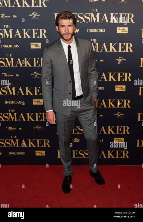 Liam Hemsworth at the Dressmaker premiere in Melbourne, Australia ...