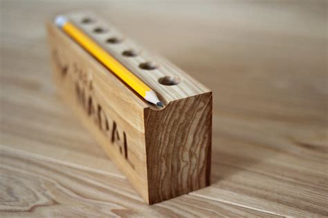 Wooden desk organizer, pencil holder #1 | Wooden desk organi… | Flickr