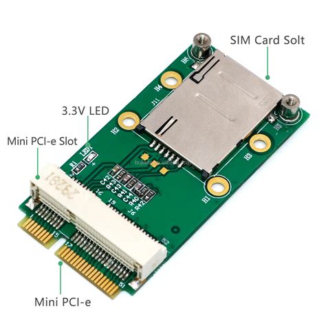 Mini Pcie Pci-e Wifi Module To Mini Pcie Converter Adapter With Sim Card Slot For Gsm/gprs/3g/4g ...