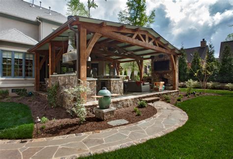 Providence Downs Timber Frame - Traditional - Patio - charlotte - by ...