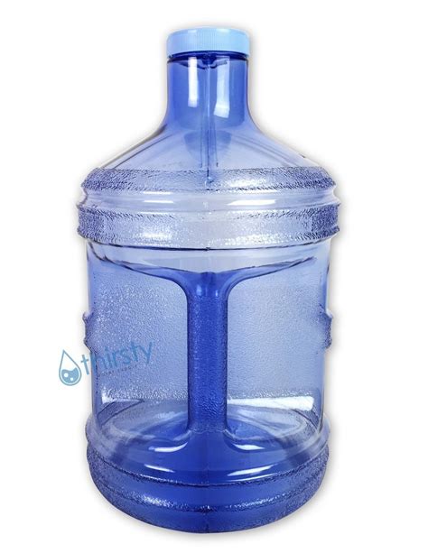 BPA FREE 1 Gallon Reusable Plastic Water Bottle Blue Jug Container ...