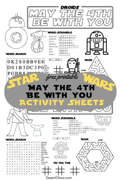 Star Wars Day Activity Sheets | Star wars activities, Star wars ...