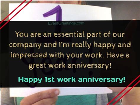 15 Unique Happy 1 Year Work Anniversary Quotes With Images