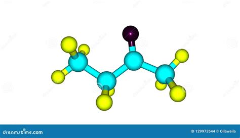 Butanone Molecular Structure Isolated On White Stock Illustration ...