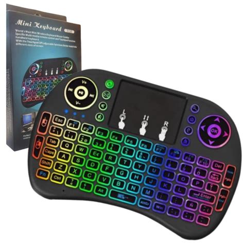 Mini Teclado Inalambrico Retroiluminado Con Touchpad