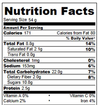 35 Chocolate Chip Cookies Nutrition Label - Label Design Ideas 2020