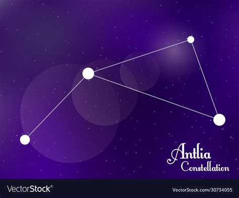 Antlia constellation starry night sky cluster Vector Image