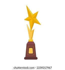 Gold Trophy Cup Vector Illustration Prize Stock Vector (Royalty Free ...