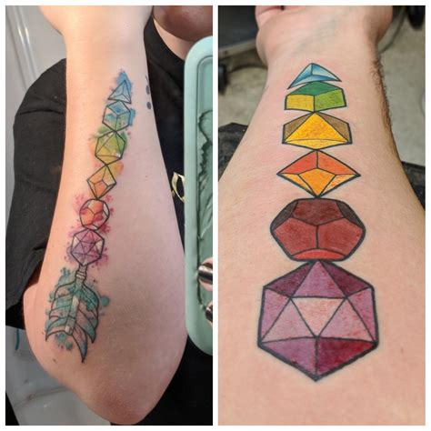 Fresh polyhedral dice by Tyler Porter @ The Enemy Tattoo in Everett, WA ...