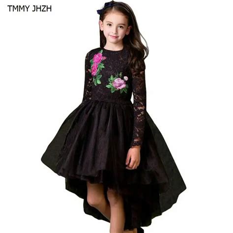 Girls Party Dress Princess Costume 2018 Brand Kids Dresses for Girls Clothes Flower Embroidery ...