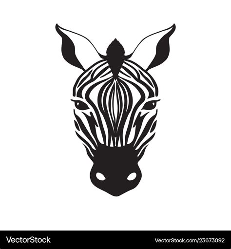 Abstract zebra head on a white background Vector Image