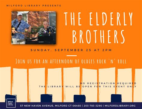 Sep 25 | The Elderly Brothers: A Day of Oldies Rock-n-Roll at the ...