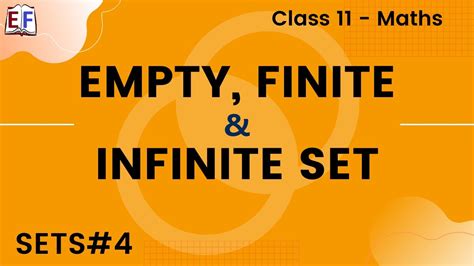 empty, finite and infinite set Definitions With Examples