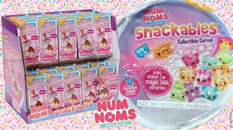 New Num Noms Snackables Collectible Cereal & Dippers Series 1 | Magic Milk Surprise Spoons - YouTube