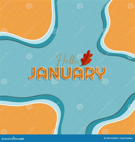 Month of January with Design Stock Illustration - Illustration of ...