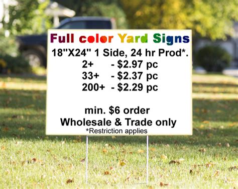 Wholesale Yard Signs | 18x24 Yard Signs | Direct Banner Printing